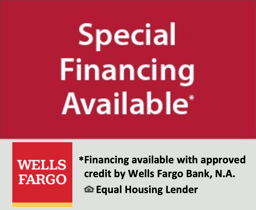 Financing available with approved credit by Wells Fargo Bank, N.A.